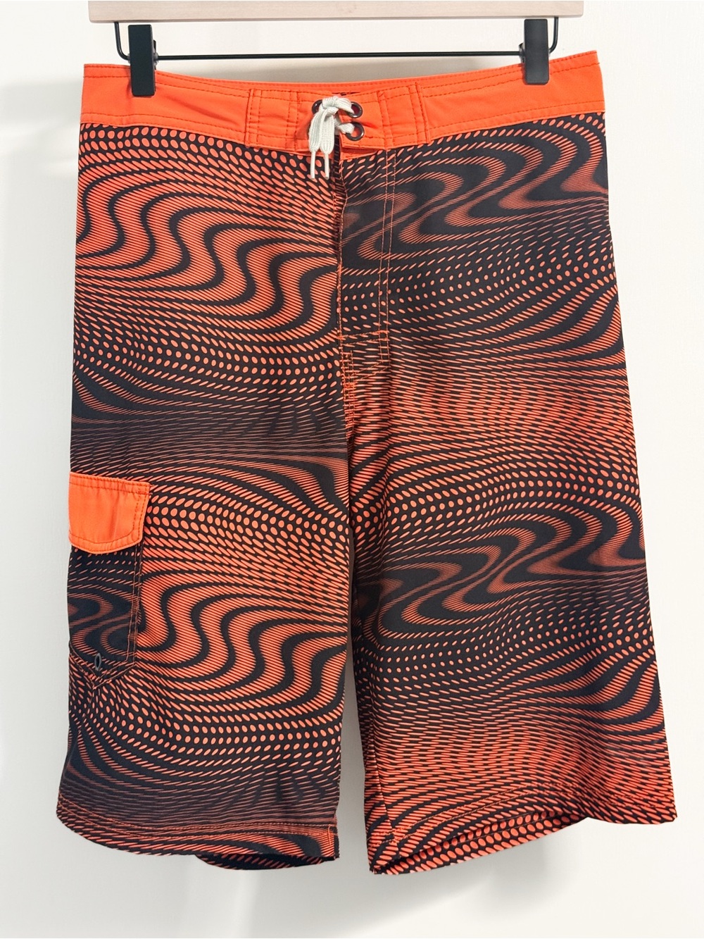 Puma Youth Board Short Trunk XL 18-20 Orange Black Print